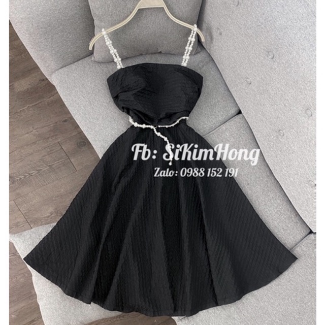 Đầm gấm 2 dây cườm thiết kế sang trọng( Ảnh shop chụp 100%) | BigBuy360 - bigbuy360.vn