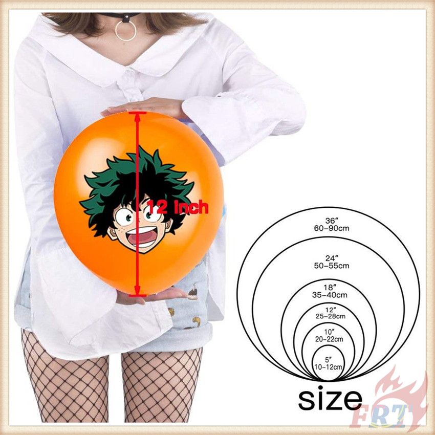Bong bóng treo trang trí tiệc sinh nhật 12inch họa tiết anime My Hero Academia Series 02 từ cao su