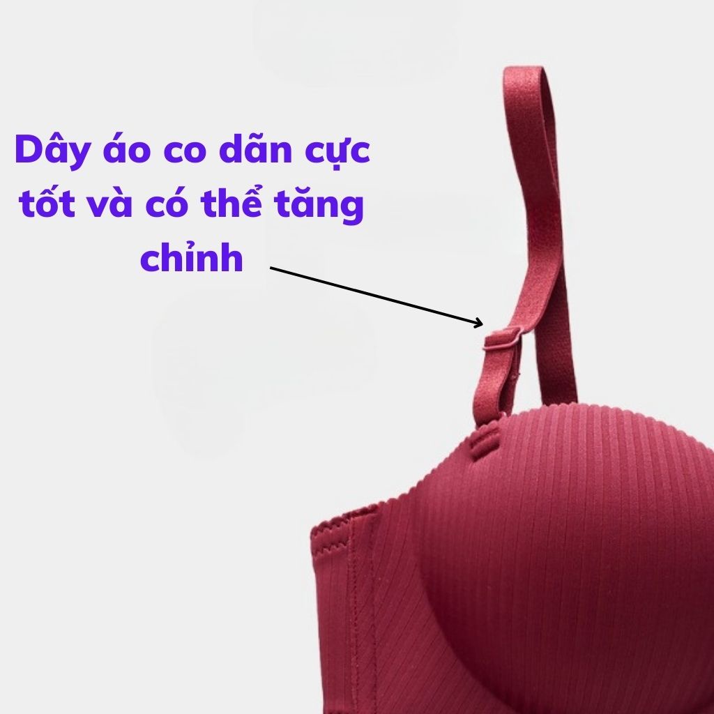 Áo lót nữ không gọng đệm mút dày nâng ngực quyến rũ, Áo ngực nữ không dây mặc cúp ngực gợi cảm DOPICO A2788