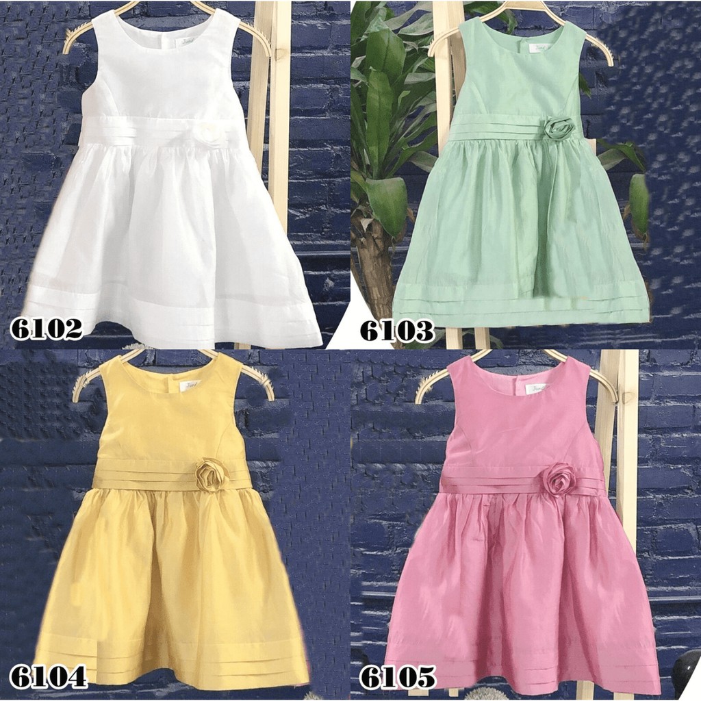 ĐẦM BÉ GÁI THẮT NƠ NHIỀU MÀU CHO BÉ TỪ 9-33KG