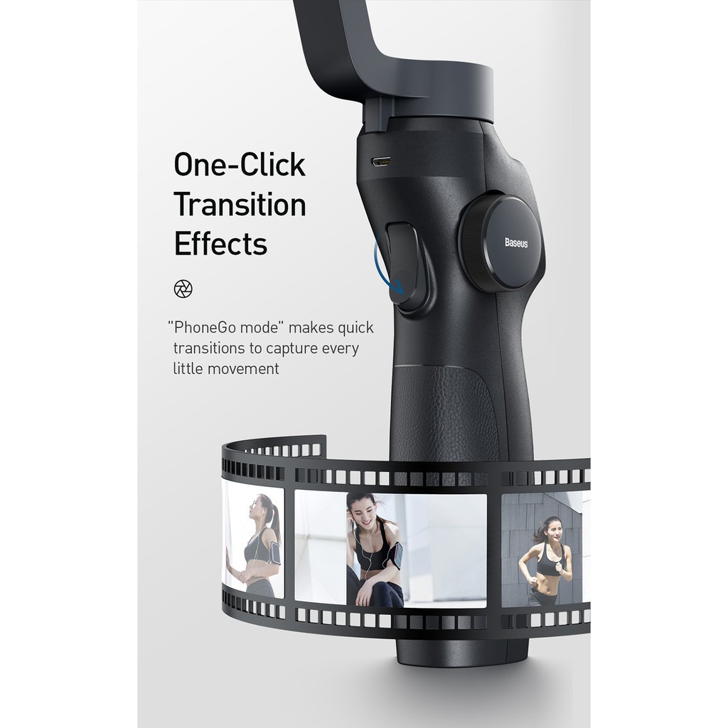 Gimbal cầm tay chống rung cho điện thoại- Hàng Chính hãng Baseus