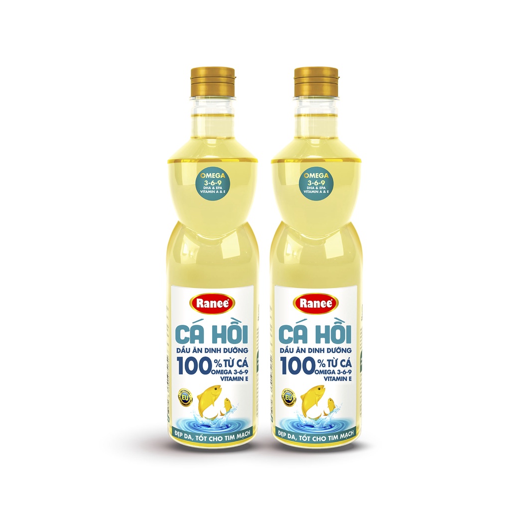 Combo 2 chai dầu ăn Ranee Cá Hồi 950ml (950ml/chai x 2 chai)