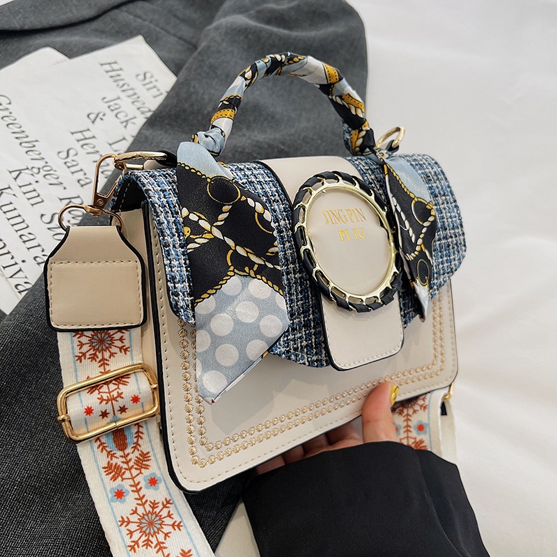 Túi Xách Đeo Vai Kiểu Vuông Nhỏ Dây Đeo Bản Rộng Thời Trang Mùa Thu Dành Cho Nữ