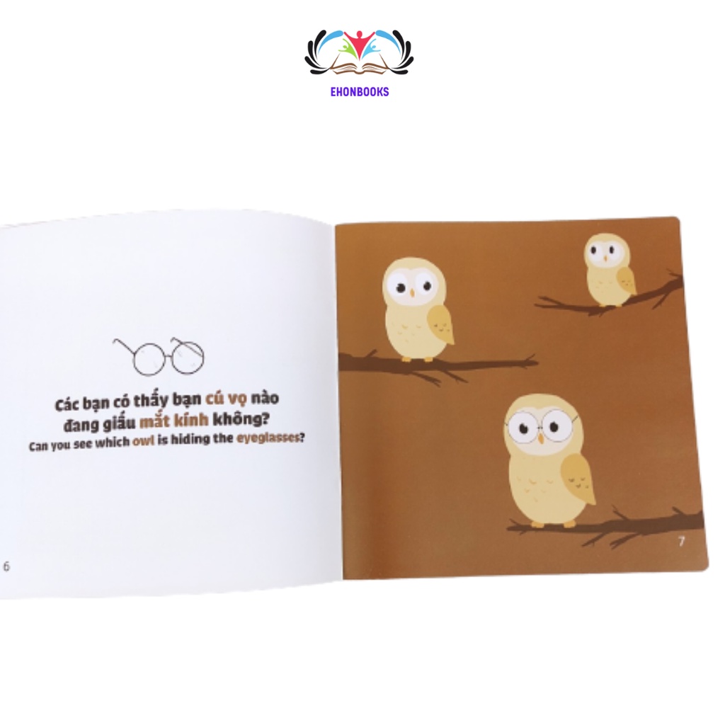 Sách Ehon cho bé 0 3 tuổi - Ehon kỹ năng sống Vào rừng xem ai giấu cái gì wabooks