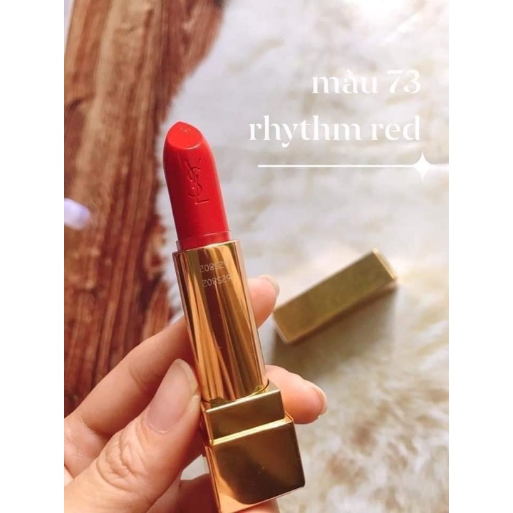 Son YSL 73 Rhythm Red màu đỏ tươi quyến rũ  kiêu sa tester nắp nhựa