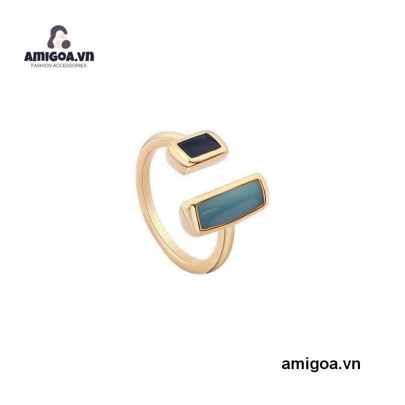 ✨✨Nhẫn Hở Họa Tiết Hình Học Đơn Giản Phong Cách Cổ Điển Thời Trang Cho Nữ