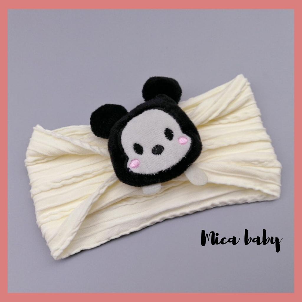 Băng đô thun bản to đính hình thú ngộ nghĩnh cho bé BD65 Mica Baby