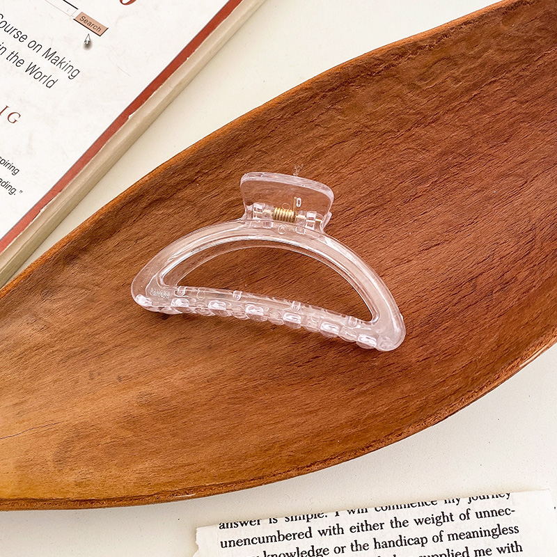 Kẹp tóc bản to trong suốt phong cách Hàn Quốc