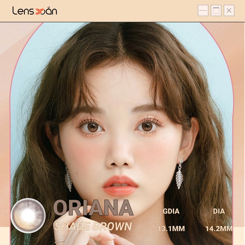 KÍNH ÁP TRÒNG ORIANA SHADE BROWN CỦA ISHA : Lens nâu tạo highlight phủ bóng cho mắt | Lens Xoắn