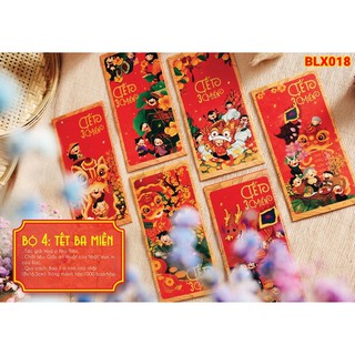 Bao Lì xì 2022 - BST Tết 3 Miền BLX018 (1 chủ để 6 mẫu) - do Họa sĩ Thiết kế độc quyền cho Xưởng bao lì xì