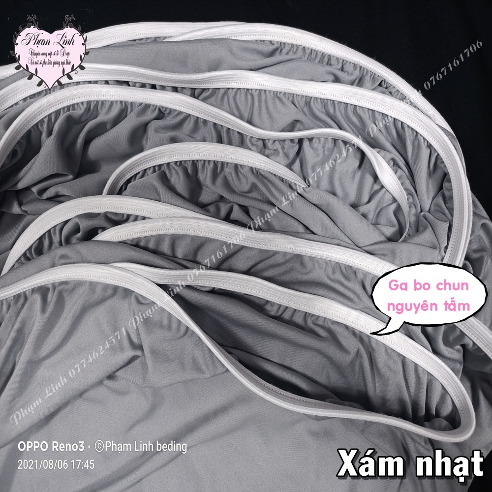 Drap-Ga lẻ trải giường Thun sợi siu  màu trơn Hàn Quốc