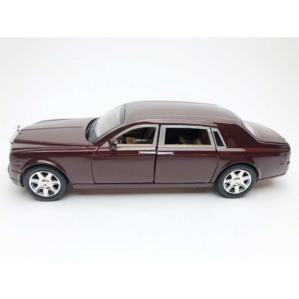 Xe mô hình tĩnh Rolls Royce Phantom tỉ lệ 1:24 XLG khung thép, sơn tĩnh điện màu Đỏ mận