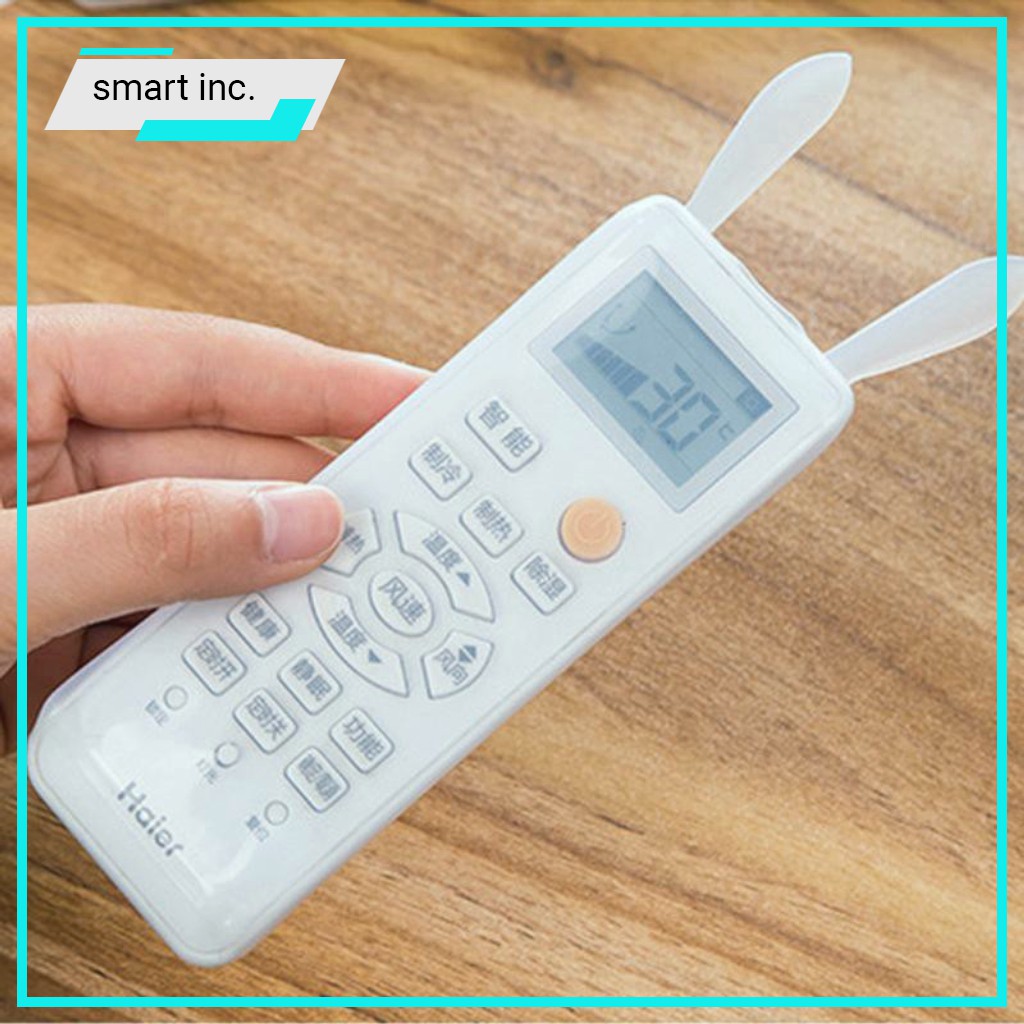 Bao Bọc Remote TiVi Điều Hòa Silicon Dẻo Trong Suốt Tai Thỏ