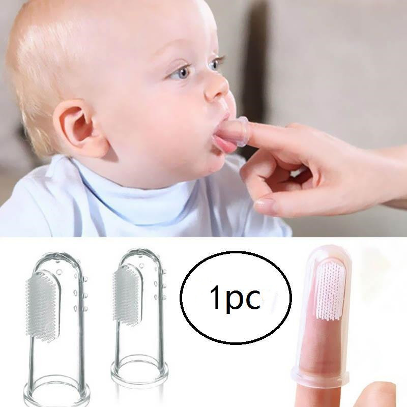 Bàn Chải Đánh Răng Đeo Đầu Ngón Tay Bằng Silicone Mềm Mại Tiện Dụng
