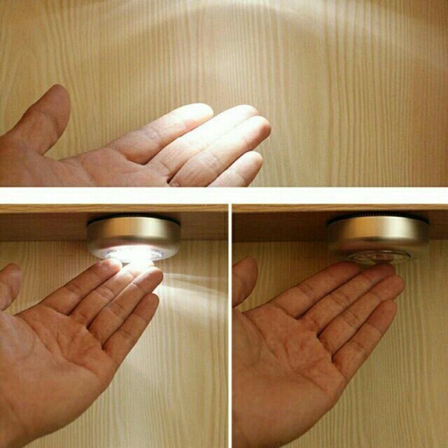 Đèn LED 3 Bóng Không Dây Thiết Kế Chạm Cảm Ứng Tiện Dụng Cho Tủ Quần Áo/ Tủ Đồ