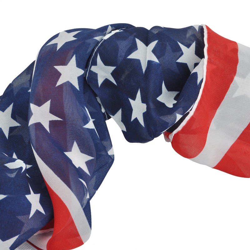 Khăn choàng hình lá cờ Mỹ