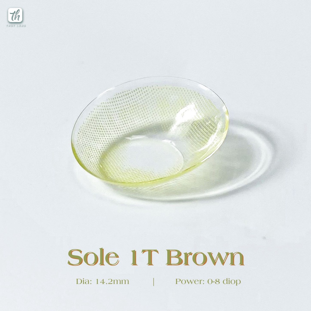 Kính áp tròng ZLENS cho mắt cận màu nâu sáng độ cận từ 0 - 8 Sole 1T Brown