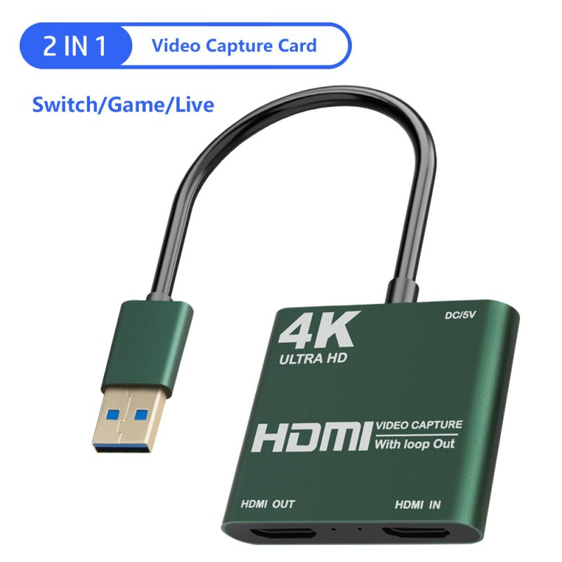 Video capture card HDMI to USB in 4K/out 1080 60pfs cho Đ.Thoại/máy ảnh/PS4/ XBOX/Máy Tính