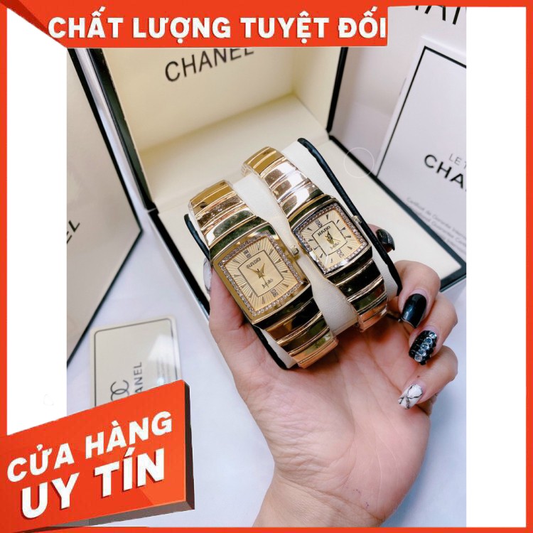 HÀNG CAO CẤP -  (Bảo hành 12 tháng) Đồng hồ cặp đôi Rado Nam nữ dây thép không rỉ, đính đá tinh tế, bảo hành 12 tháng  -