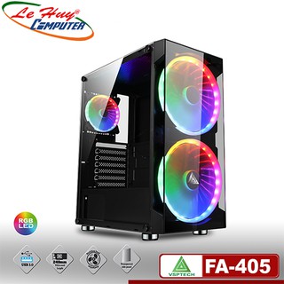Vỏ case máy tính VSP FA-405 eSPORT (Có Sẵn 2 Fan 20cm LED ARGB)