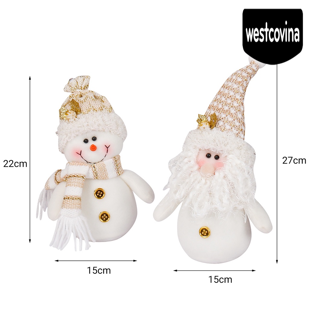 [Hot]☀ Búp Bê Người Tuyết Bằng Vải Dễ Thương Trang Trí Giáng Sinh