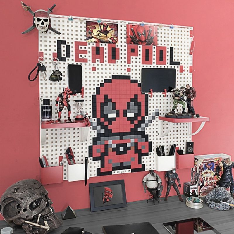 Bảng pegboard treo tường đa năng chủ đề Marvel