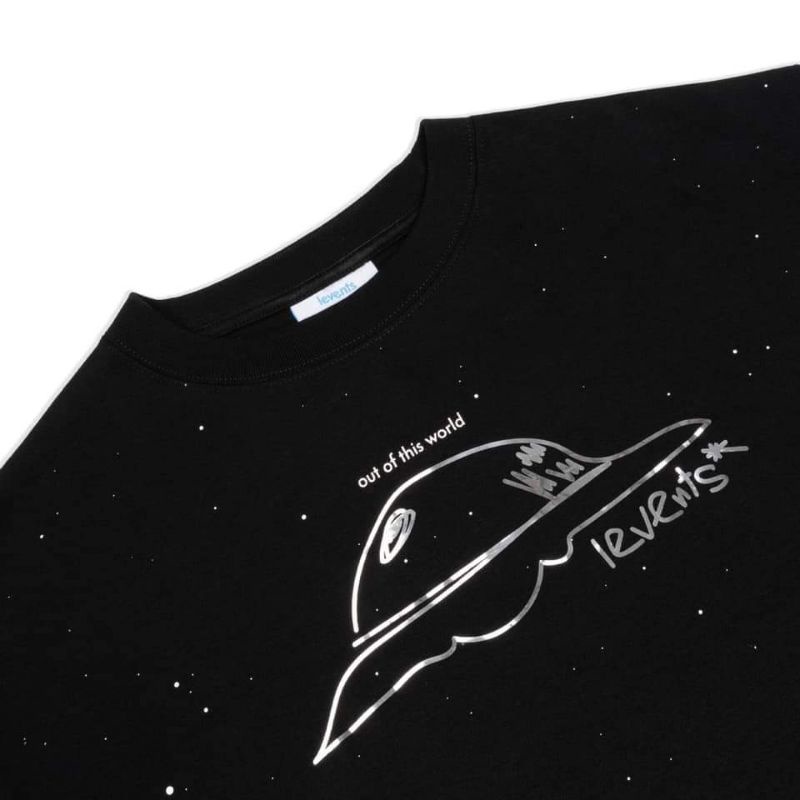 + LEVENTS® SPACESHIP GALAXY TEE BLACK/WHITE