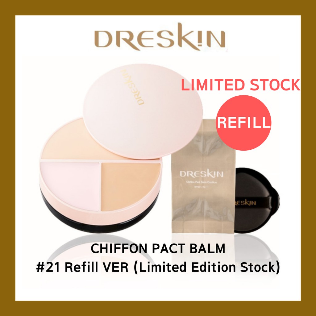 (hàng Mới Về) Son Dưỡng Dreskin Chiffon Pact 21 Lõi Thay Thế Cho Da Khô