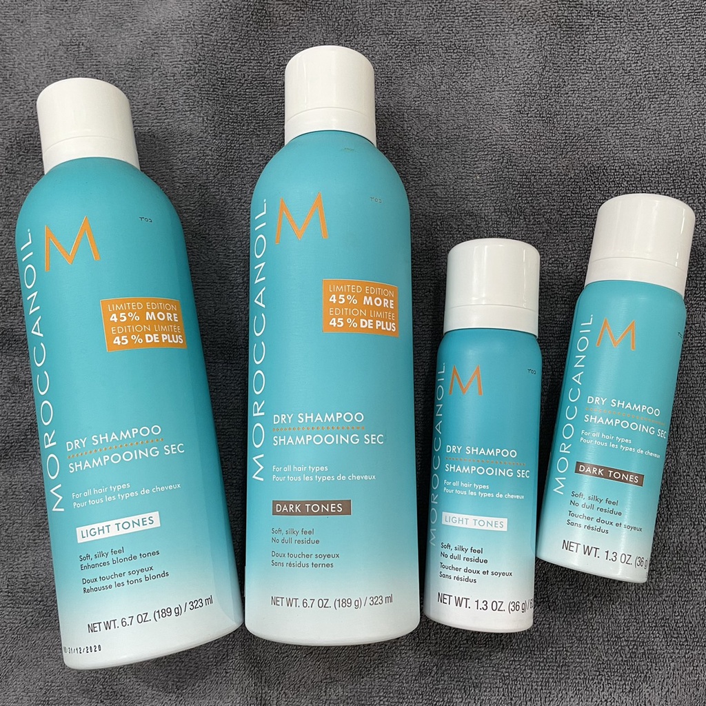 Chính hãng   Dầu gội khô Dry Shampoo Moroccanoil 323ml ( tông tối và tông sáng) ( New 2021 )