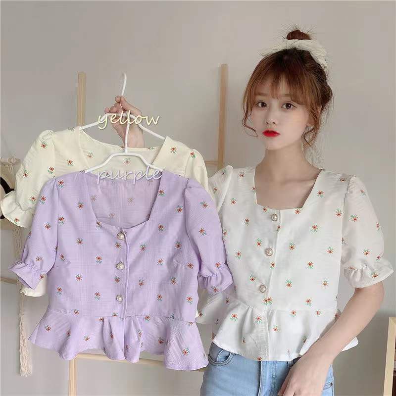 NRVP Áo kiểu dáng rộng tay ngắn nhiều màu sắc thời trang mùa hè dành cho nữ