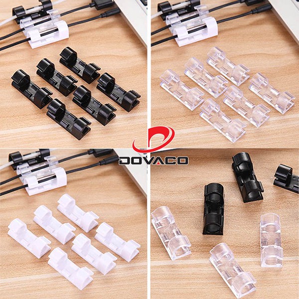 Vỉ 20 Nút Nẹp Dây Điện Dán Tường, Kẹp Dây Điện Cố Định Và Cài Giữ Dây Điện tiện lợi dễ lắp đặt