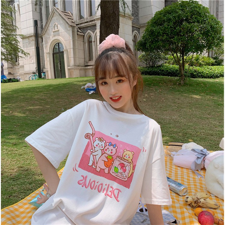 Áo thun tay lỡ form rộng unisex phong cách ulzzang Hàn Quốc C06 - MaoMao