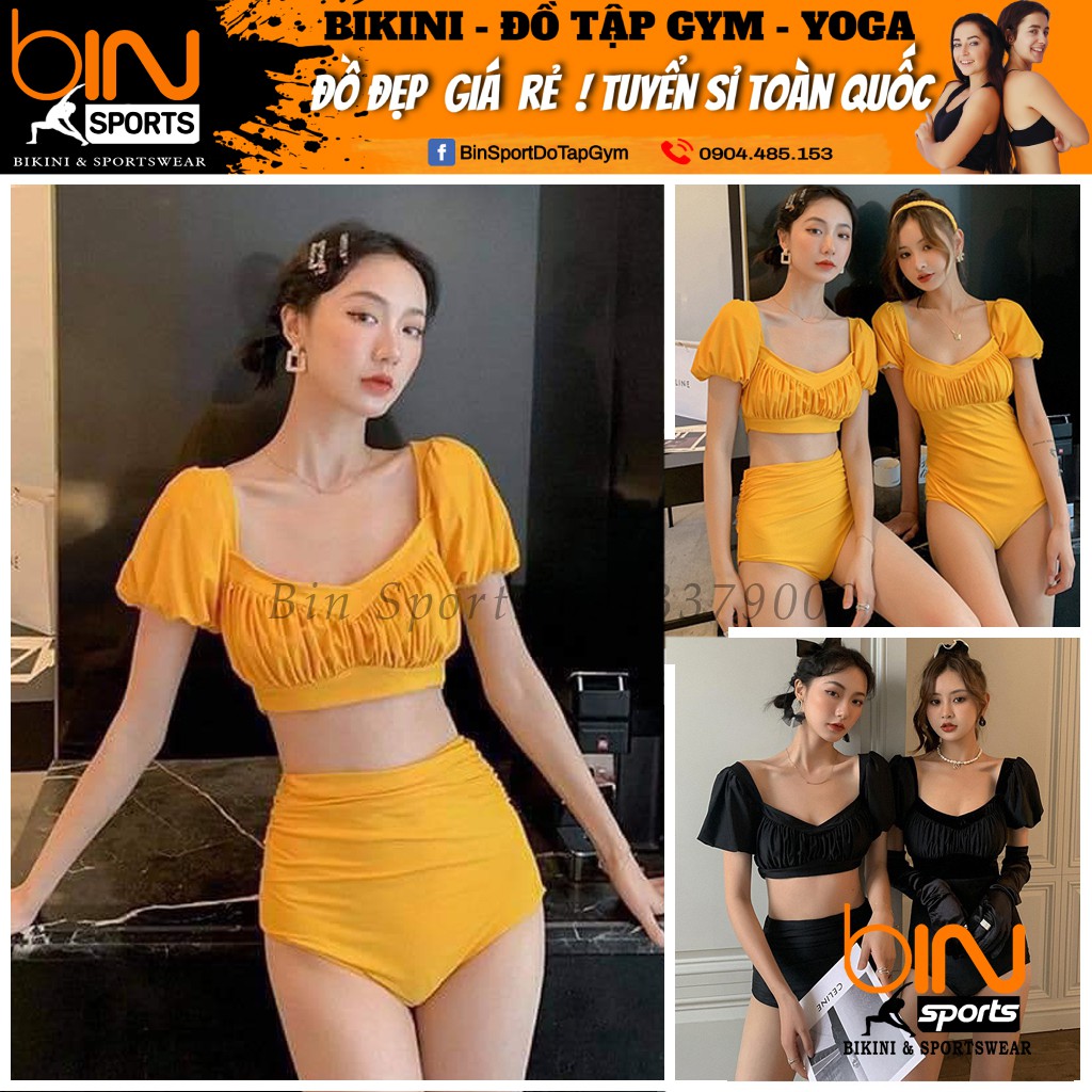 Bikini Nữ Hai Mảnh Cạp Cao Nhiều Màu Bin Sports BHV136