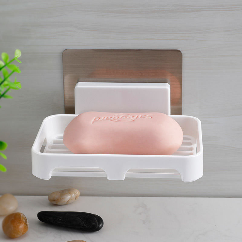 Giá đỡ đựng xà phòng gắn tường có lỗ ráo nước phong cách Bắc Âu