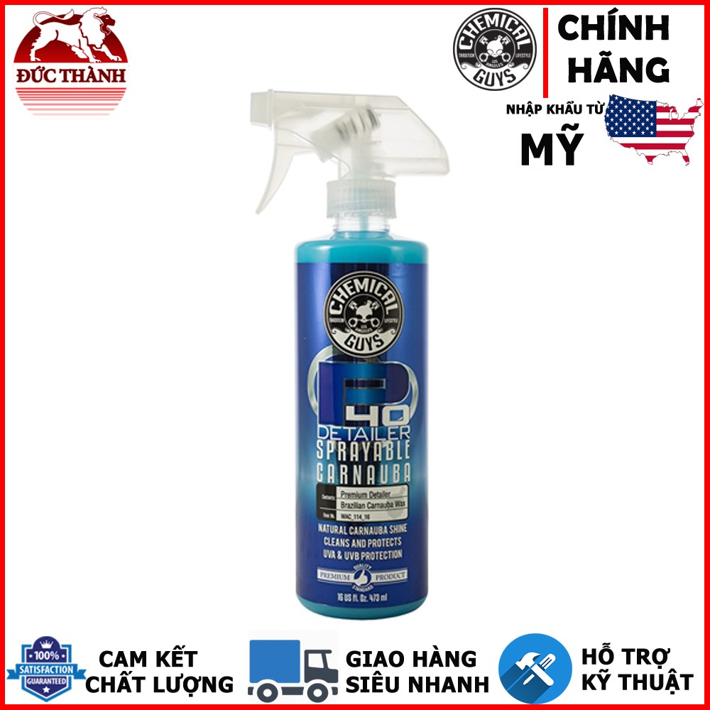 Chai xịt bóng nhanh có Wax Chemical Guys P40 Detailer Spray With Carnauba (16 oz)
