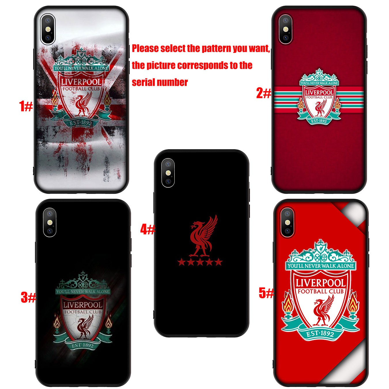 iPhone XR X XS Max 7 8 6 6s Plus + 6Plus 7Plus 8Plus Casing Soft Silicone Phone Case Liverpool Logo  Wallpaper Cover