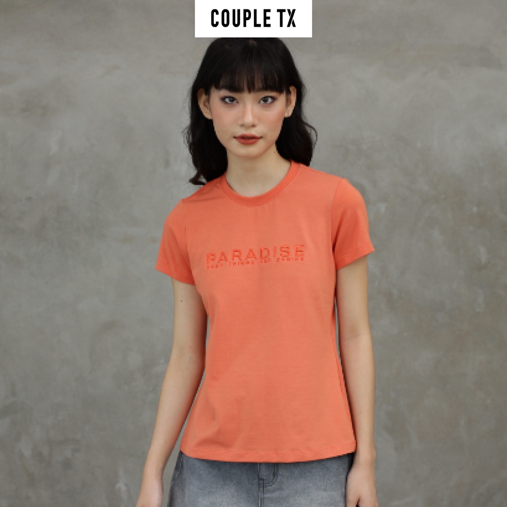 Áo Thun Nam Nữ Thêu Typo Paradise Couple TX TS 139