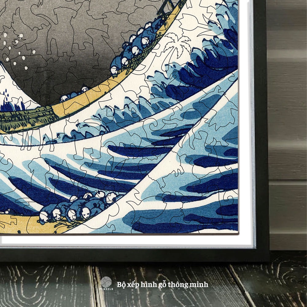 Bộ Xếp Hình Gỗ Thông Minh PLUZZLE hình 500 miếng - PZ242 - The Great Wave off Kanagawa