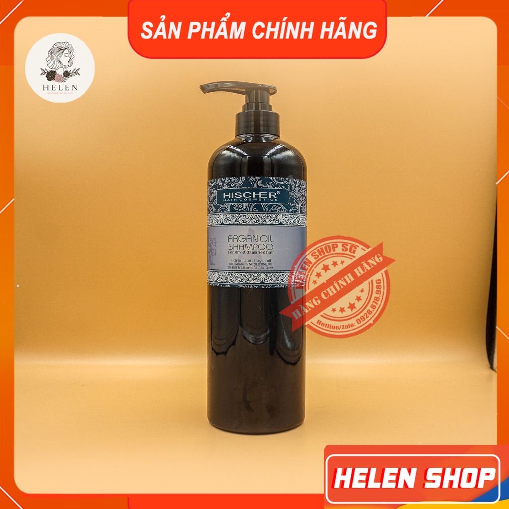 HISCHER Combo Dầu Gội Xả 2000ml  Dầu Gội Argan  Ngăn Gàu, Giảm Rụng Tóc, Chăm Sóc Tóc Khô Xơ, Hư Tổn, Kích Mọc Tóc