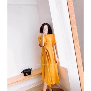 VÁY XUÔNG BUỘC EO NƠ