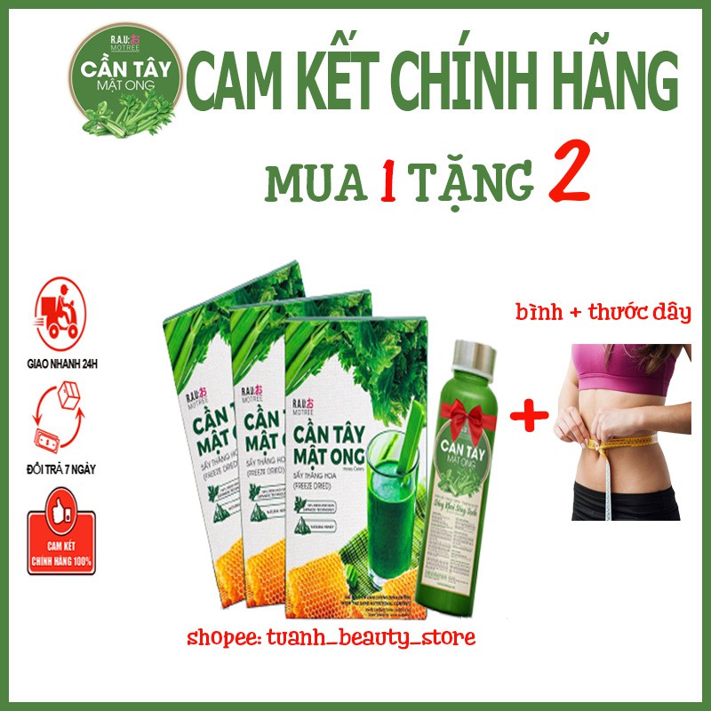 Bột cần tây mật ong FREESHIP cần tây giảm cân tạm biệt mỡ thừa, đẹp đáng đẹp da (Hộp 14 gói)