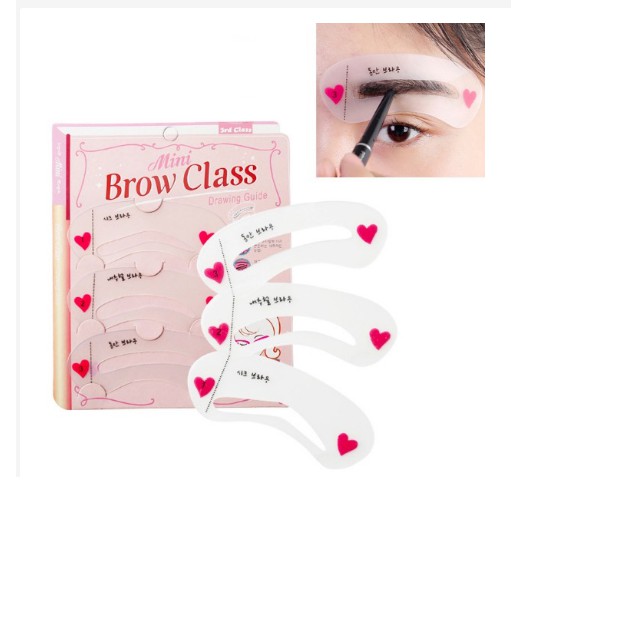 Bộ 3 Kiểu Khuôn Kẻ Lông Mày Mini Brow Class