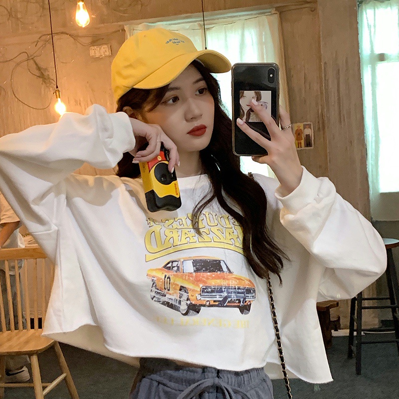 Áo Nỉ Dài Tay Dáng Rộng Thiết Kế Mới Thời Trang Mùa Thu Dành Cho Nữ