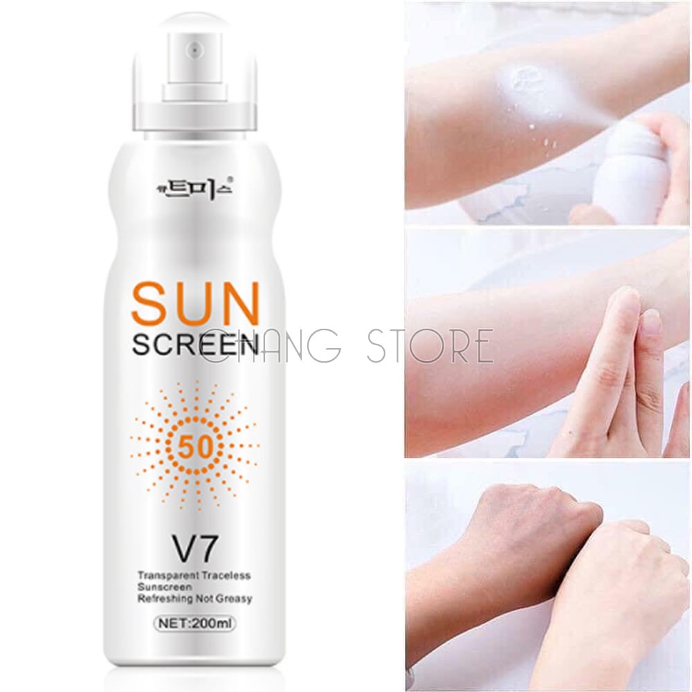 Xịt Chống Nắng, Xịt Nâng Tone Che Khuyết Điểm Sunscreen V7 Magic Flower 238ml Hàn Quốc