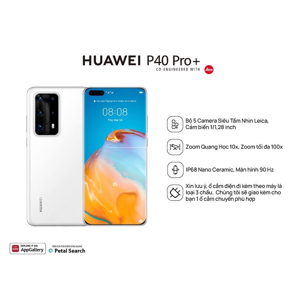 Điện thoại Huawei P40 Pro Plus 8G | 512G 5G Bộ 5 Camera Siêu Tầm Nhìn Leica - Cảm biến 1/1,28 inch - Ảnh chân dung AI