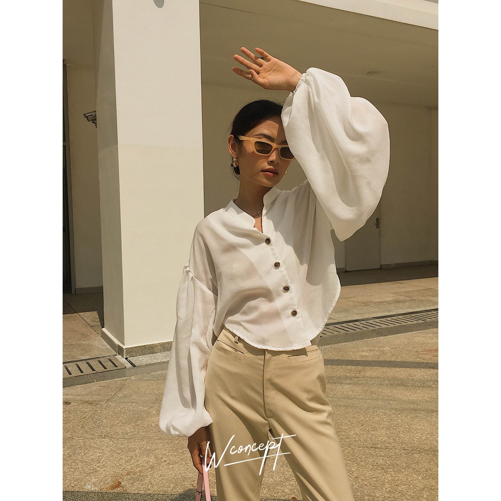 Áo sơ mi cổ trụ - SOPHIA