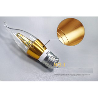 Bóng đèn nến led 5w đuôi vặn e27- ánh sáng vàng