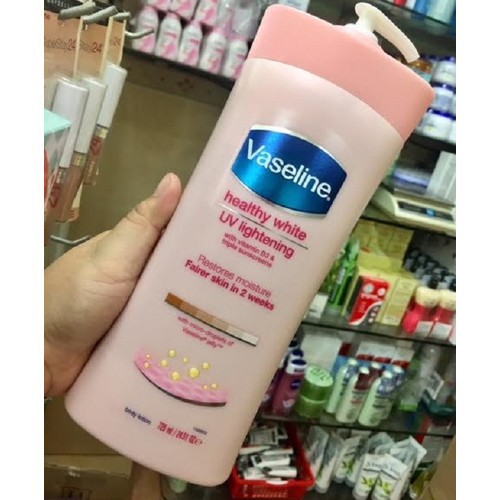 Sữa dưỡng thể Dưỡng thể trắng da Vaseline Healthy white Hồng 725ml