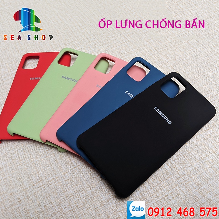 Ốp lưng chống bẩn Samsung Galaxy A51 SM-A515 - Nhựa dẻo - Bên trong có lớp nhung bảo vệ -Kính cường lực full màn 9D