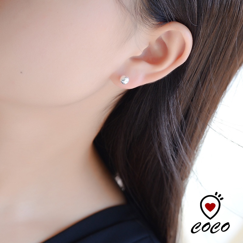 Khuyên tai tròn 3 kích cỡ tùy chọn phong cách Hàn Quốc thời trang cho nữ